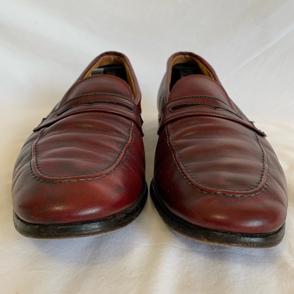 Allen Edmonds St. Denis Burgundy Leather Penny Loafer, men’s 10, dress, career main image 9